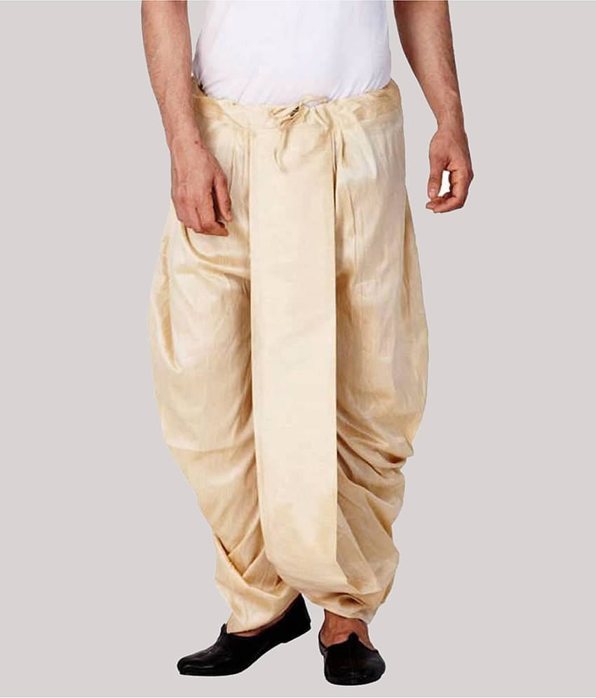 FANZI Silk Men's Dhoti Beige ( Pack of 1 )