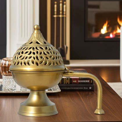 Brass Bakhoor, Dhuna, Loban Dan, Smoke Burner (ZMAS545 A)