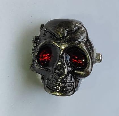 YAKH Skull (Ruby Red Eyes) Ring Watch