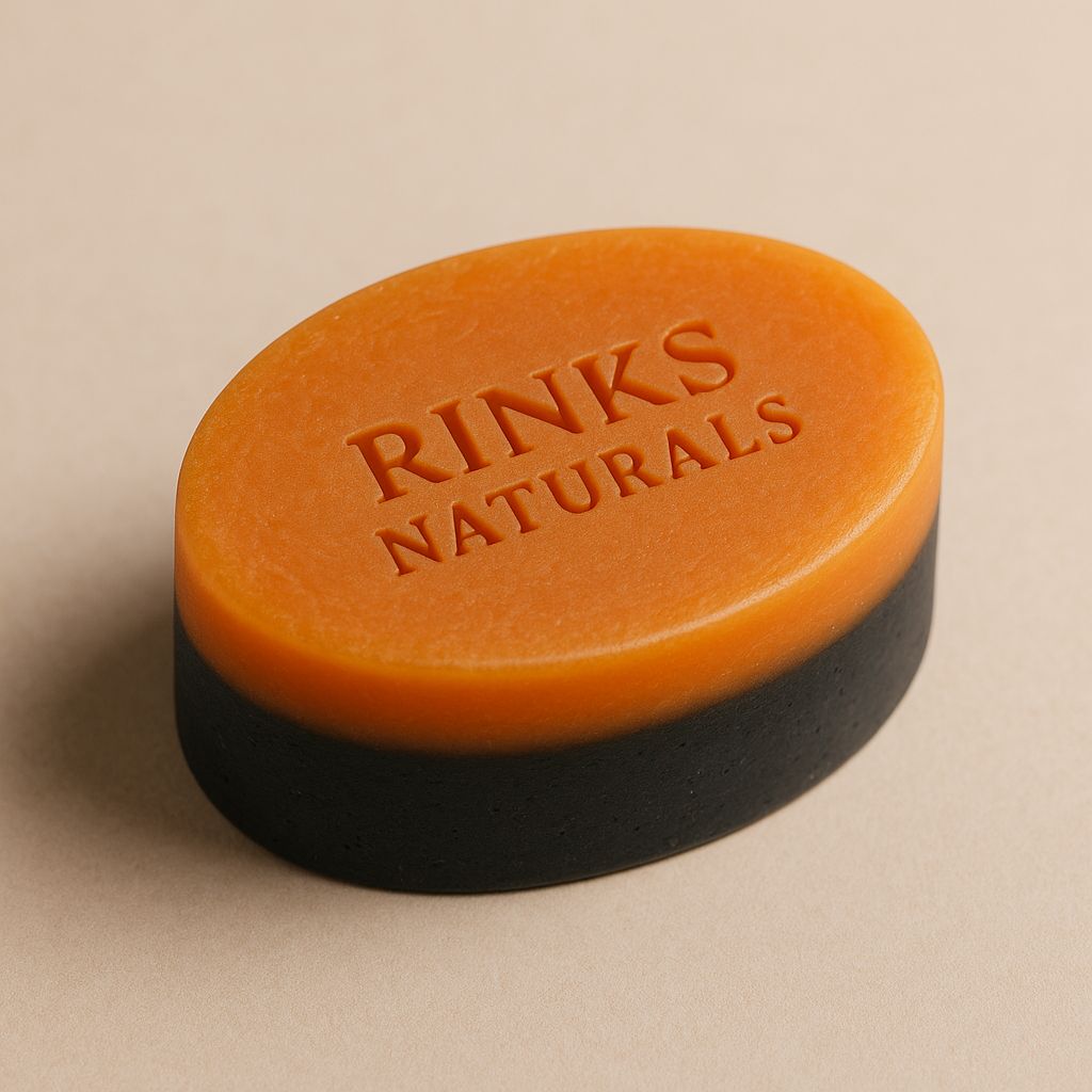 Rinks Naturals Charcoal & Orange Detox Glow Oval Soap