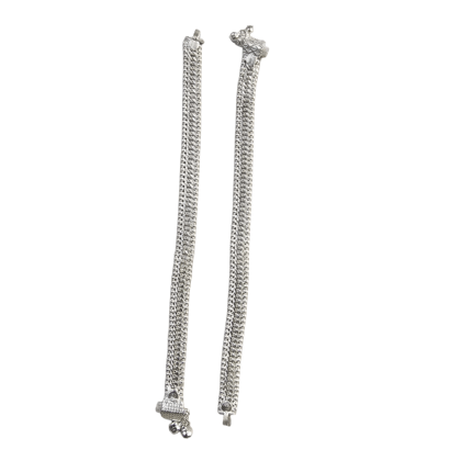 Elegant Silver-Plated Chain Anklets for Women Elegant Silver-Plated Chain Anklets for Women