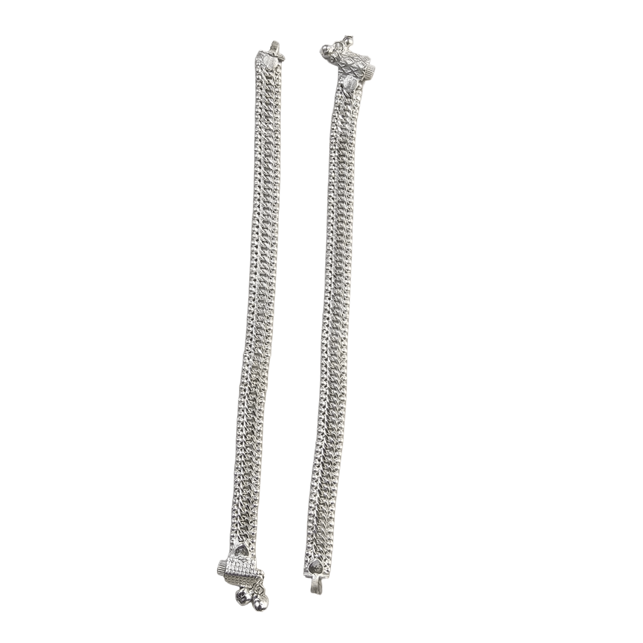 Elegant Silver-Plated Chain Anklets for Women