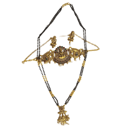 Mangalsutra & choker necklace Antique Temple Jewellery Set Combo Mangalsutra & choker necklace Antique Temple Jewellery Set Combo