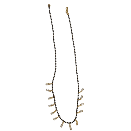 Modern Minimalist Black Bead and Solitaire Pendant Necklace (or Mangalsutra) & Contemporary/Minimalist/Daily Wear Mangalsutra or Choker Gold-toned or silver-toned metal