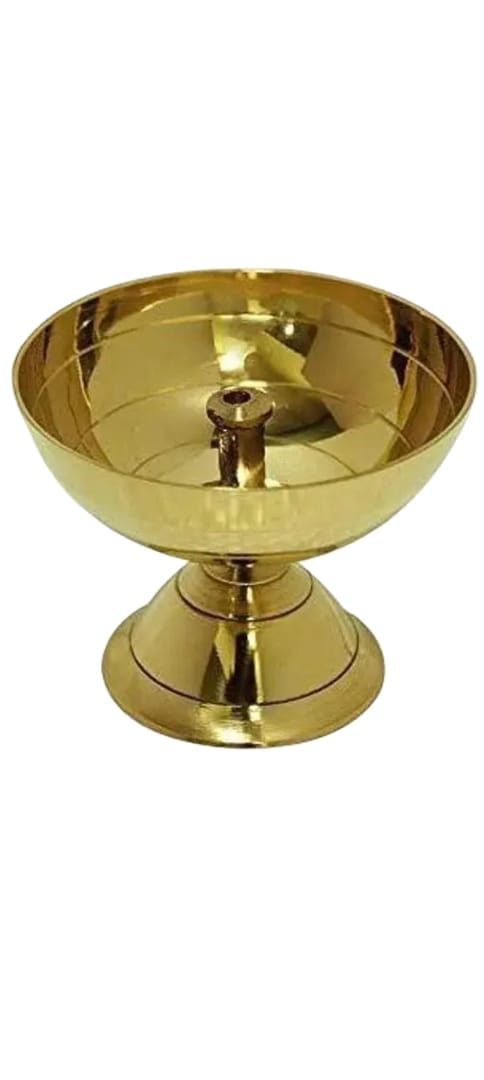 Traditional Brass Puja Diya for Home Temple & Festivals