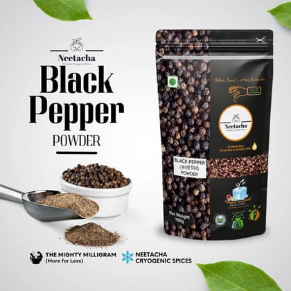 NEETACHA ENTERPRISES LLP. Premium Cryogenic Black Pepper (Kali Mirch) Powder, Kala Mari, Nall Mariyalapudi I 50g I No Preservatives I Pure & Natural I @ 35%reduced consumption I Versatile spice for soups, salad dressings, sandwiches etc