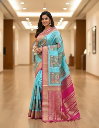 Kalamkari Crape Silk