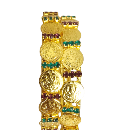 Lakshmi Kasu & Gemstone Bangles (Kada/Kangan) Lakshmi Kasu & Gemstone Bangles (Kada/Kangan)