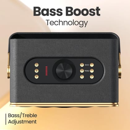  Portronics Harmony 80W Premium Portable HD Sound Speaker, Upto 6 Hours Playtime, 2.1 Channel, Bass Boost Technology, Bass/Treble Adjustment, Bluetooth Connectivity, Aux in, USB in, Bass Radiator 