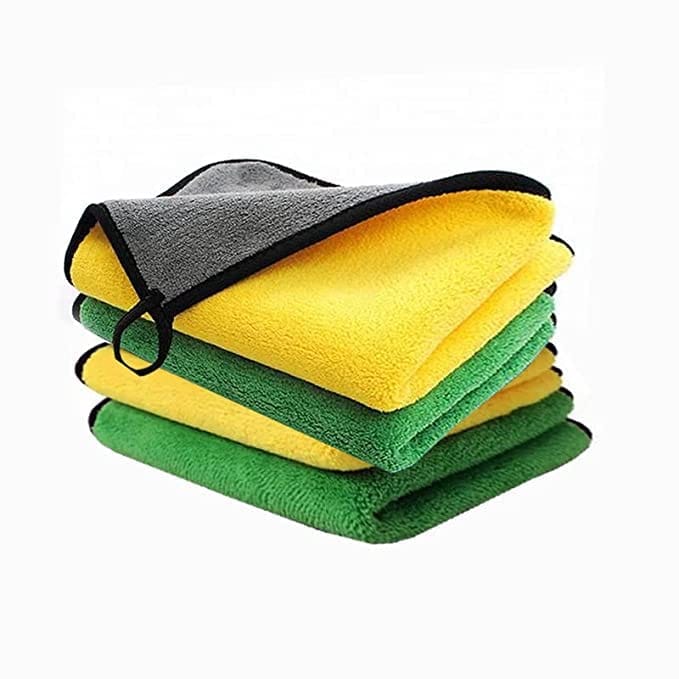 Naturblend Premium 500 GSM Microfiber Non-Linting Car Cleaning Cloth (Set of 3) Size 40x40 Cm