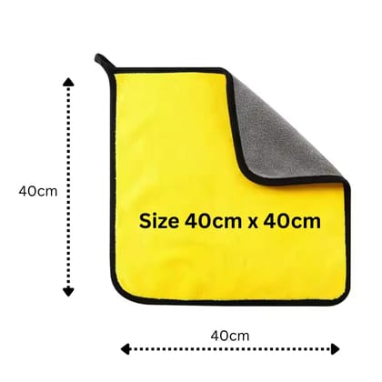 Naturblend Microfiber Cleaning Cloth 40x40 Cm - 500 GSM | Lint-Free, Ultra Absorbent | For Car Kitchen & Home (Pack of 6)