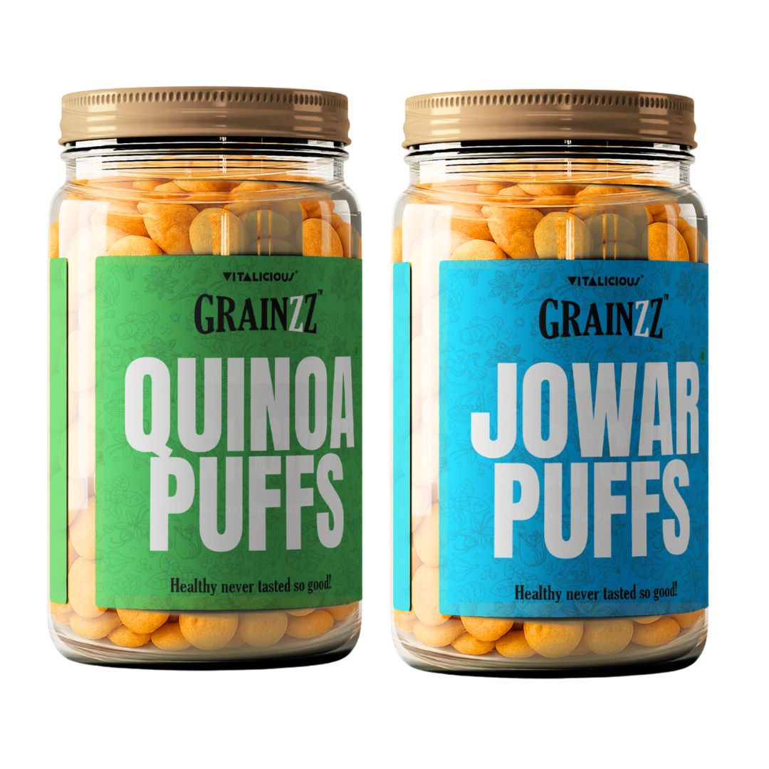 Grainzz Healthy Millet Combo (Quinoa + Jowar) | Zero Palm Oil | Clean Label Snacks | 300g