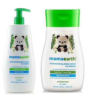 Mamaearth Daily Moisturizing Baby Lotion, 400ml änd Lotion for babies (100 ml, 0-5 Yrs)