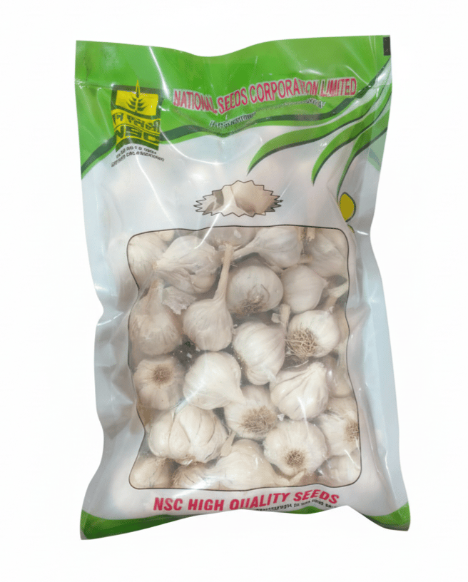NSC Garlic, Yamuna Safeda-3, 1 Kg Truthfully Labelled Seed Pouch