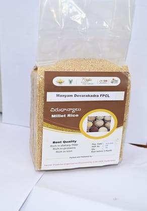 Manyam Devarakadra FPCL Best Quality Millet Rice - Rich in Fiber, Protein, Iron - 1kg Pack