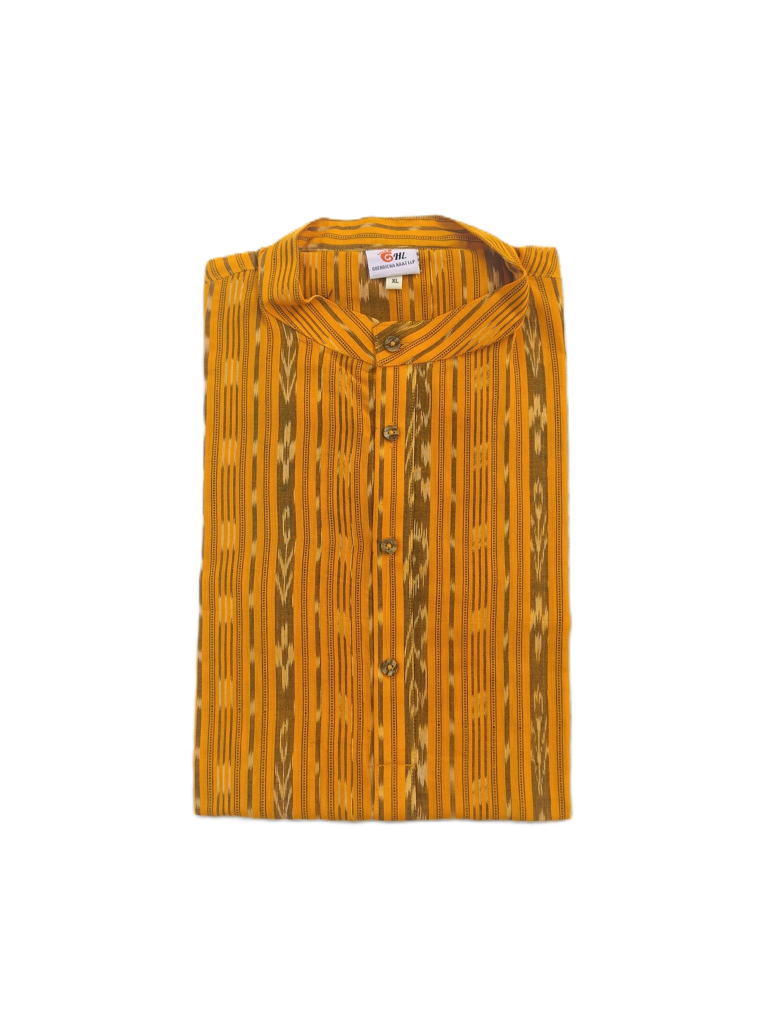 GHL GUENDICHA HAAT Sambalpuri Certified Handloom Men's Pure Cotton  Kurta