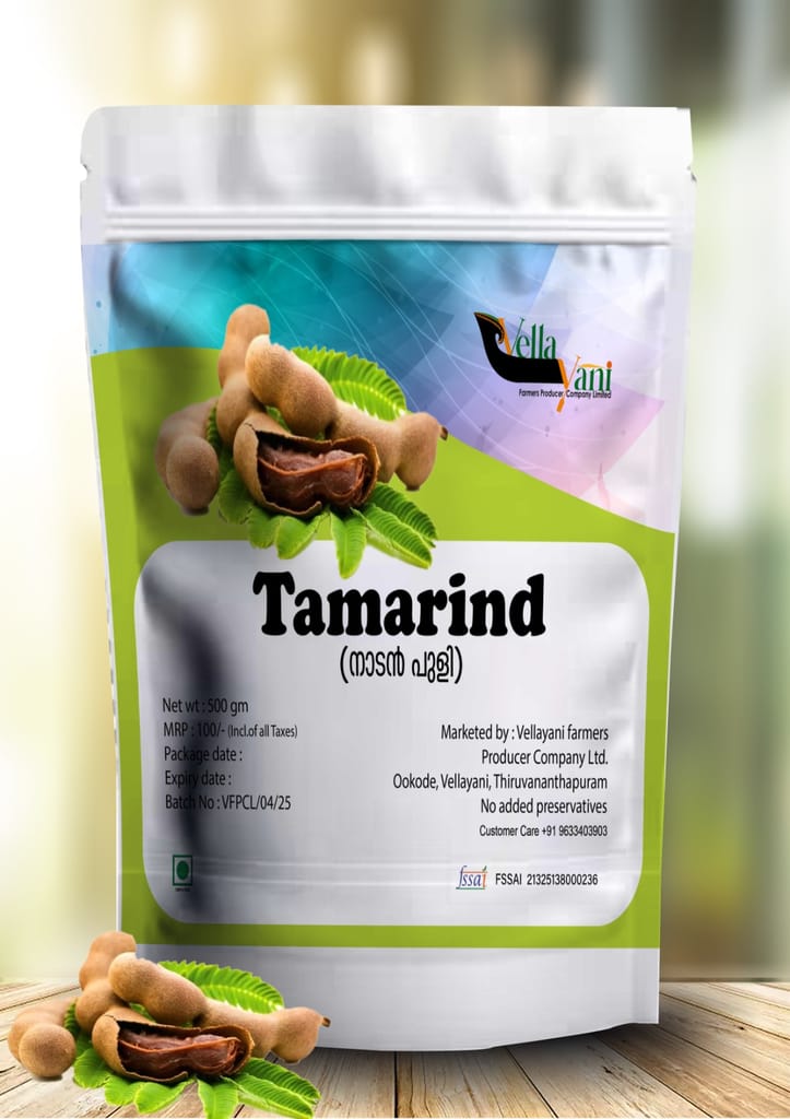 Vellayani Tamarind- 500gm Pure & Natural, No Preservatives