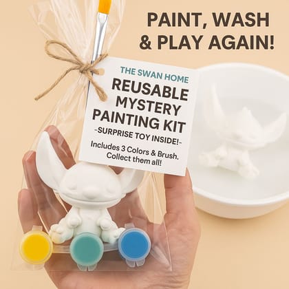 Reusable Kids Painting Kit – Washable DIY Paint Toy for Children | Mystery Figurine Set with Colors & Brush | Creative Art Craft Kit for Kids