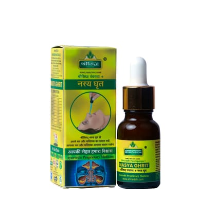 Shrisiddh Nasal Care Drop | Ayurvedic Nasya Ghrit for Clear Breathing, Sinus Relief & Daily Wellness | Panchagavya Nasal Care Drop | Pack of 2 (15ml Each)