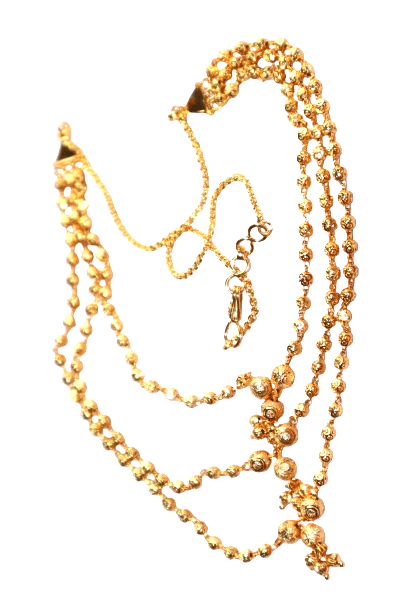 Traditional Gold-Plated Beaded Multi-Layered Necklace | Ethnic Statement Jewelry