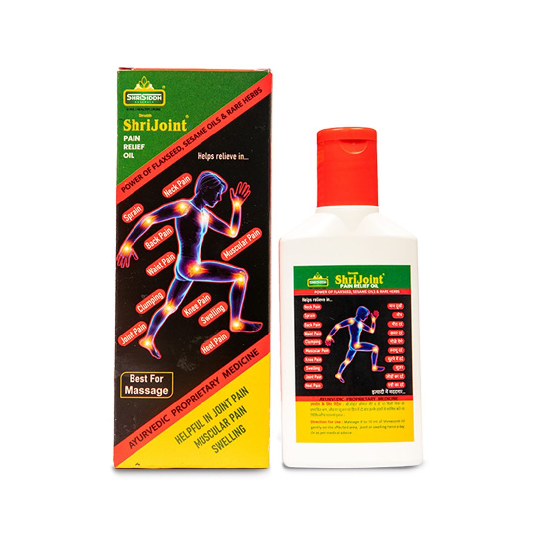 Shrisiddh Shrijoint Pain Relief Oil | Ayurvedic Joint Pain Oil for Muscle Stiffness | Natural Muscle Pain Relief | Cold-Pressed Oil for Joint Comfort | Fast-Acting Pain Relief Oil
