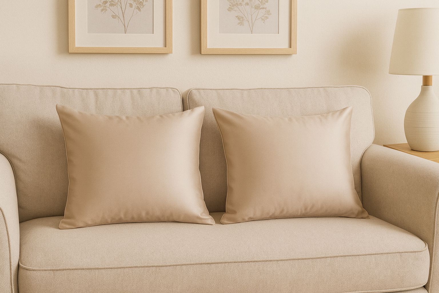 Luxury Champagne Satin Pillowcases (Set of 2) for Hair & Skin