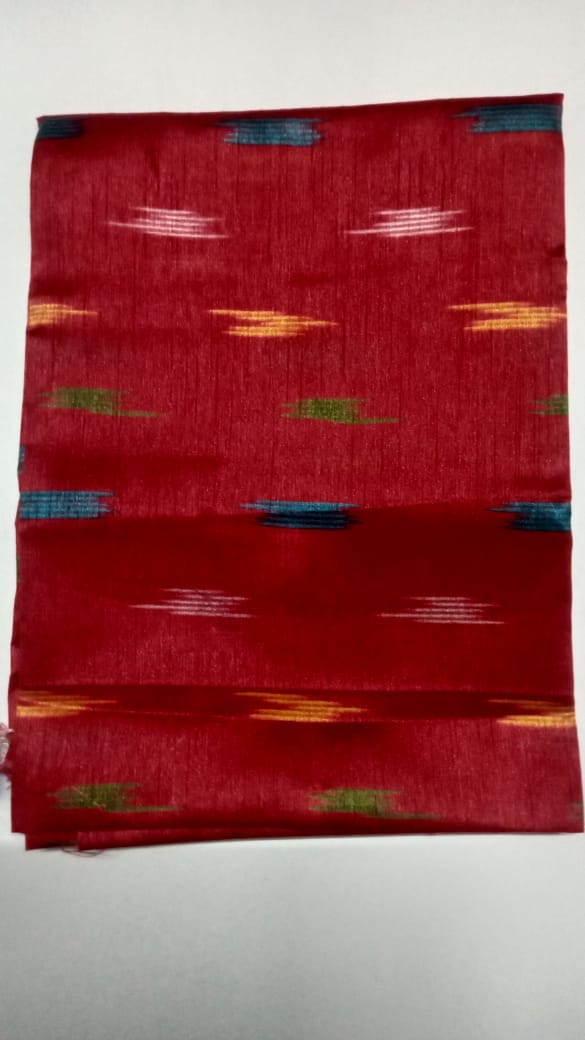 Maroon Cotton Printed Unstitched Blouse Piece – 1 Meter Soft Daily Wear Blouse Fabric for Saree