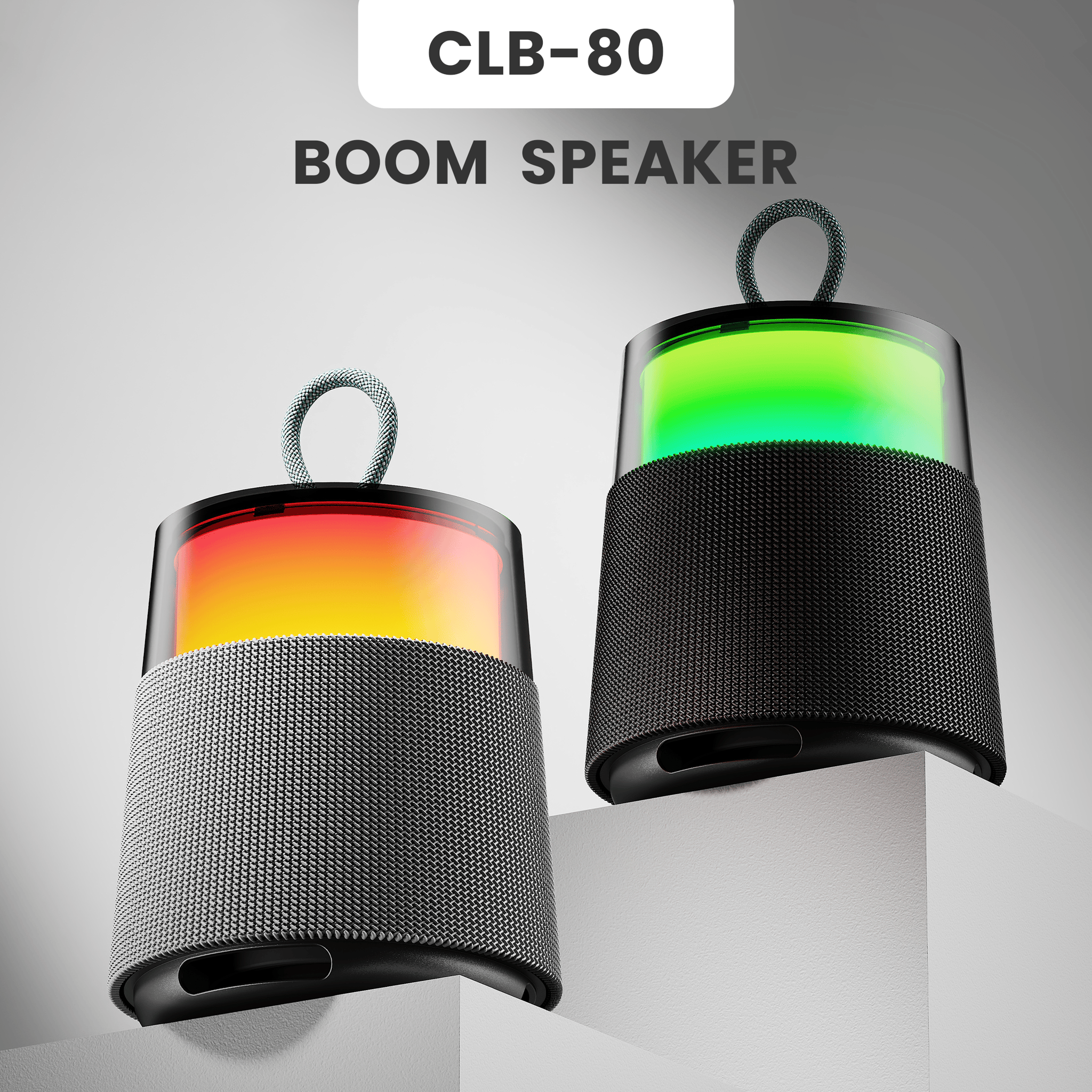 Cellecor CLB-80 BOOM | 10 Hr Playtime | BT-v5.3 | 2600mAH | Water Resistant 10 W Bluetooth Speaker- Grey