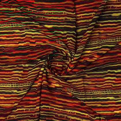 Abstract Stripes Digital Printed Fabric