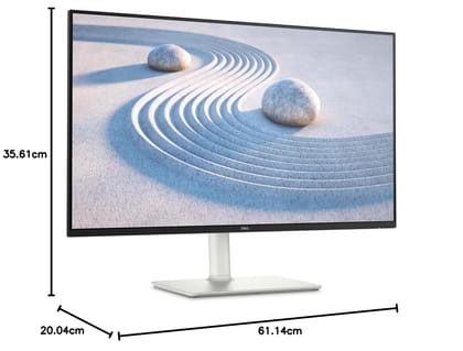  Dell S2725HS Silver 68.58cm/27" FHD Monitor 100Hz, Dual Speaker, 4ms(Extreme), 1500:1 Contrast Ratio, 99% sRGB, Ficker-Free, Brightness:300 cd/m2, Ports: 2X HDMI, Tilt Swivel Pivot Height Adjustable 
