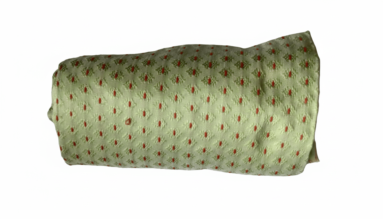 Green Cotton Printed Unstitched Blouse Piece – 1 Meter Soft Daily Wear Blouse Fabric for Saree