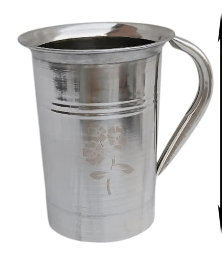 Mii Art Stainless Steel Water Jug| 1.5 Litre Water Pitcher | Serve Jug for Water, Juice & Beverages.home, Rust-Resistant, Durable & Easy to Clean (Size - 16 cm)pack of 1 pcs.