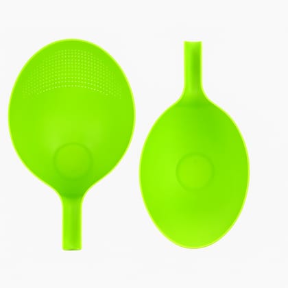 Plastic Rice Washer Bowl Strainer with Handle | Multi-Purpose Washing & Draining Bowl for Rice, Pulses, Fruits & Vegetables | Easy Water Drain | Kitchen Tool
