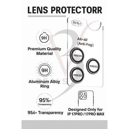 V3Deals iPhone 17 Pro/iPhone 17 Pro Max Camera Lens Protector Silver – 9H Tempered Glass, Anti-Fog, Scratch Resistant, Case Friendly, Camera Lens Cover (Silver) V3Deals iPhone 17 Pro/iPhone 17 Pro Max Camera Lens Protector Silver – 9H Tempered Glass, Anti-Fog, Scratch Resistant, Case Friendly, Camera Lens Cover (Silver)