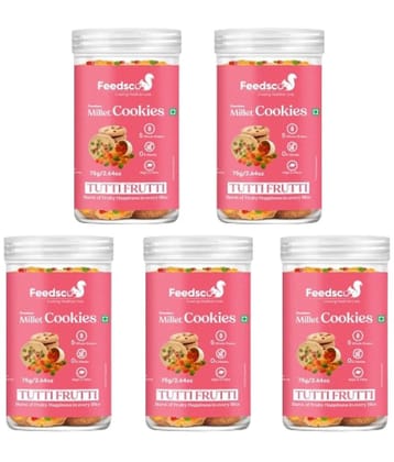 Feedsco TuttiFruti Cookies 75 g Pack of 5