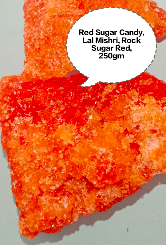 Red Sugar Candy, Lal Mishri, Rock Sugar Red, Red Khadi Sakhar, Red Batasha 250gm