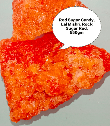 Red Sugar Candy, Lal Mishri, Rock Sugar Red, Red Khadi Sakhar, Red Batasha 550gm