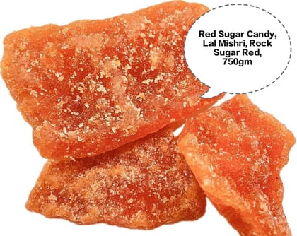 Red Sugar Candy, Lal Mishri, Rock Sugar Red, Red Khadi Sakhar, Red Batasha 750gm
