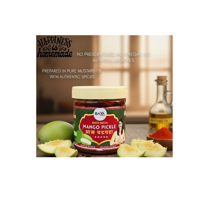 Baya India Mango Pickle | Homemade Authentic Indian Aam ka Achar | Traditional Recipe | No Preservatives | Spicy & Tangy Taste