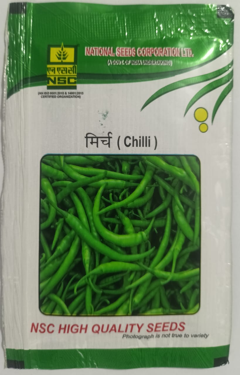 NSC Hybrid Chilli, Arka Meghana, 10 Gram Truthfully Labelled Seed Pouch 