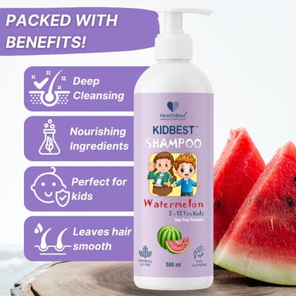 HealthBest Hair Shampoo for Kids | Extra Nourishing | Dry & Damaged to normal Hair | Tear, Paraben, SLS free - 500ml