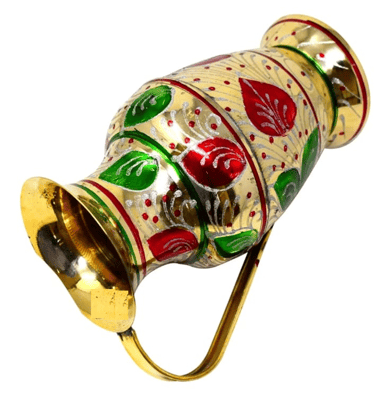 MII Art Brass Multipurpose Jug with minakari Work | Brass Item | Decorative Showpiece -(Multicolor)(Size-jug 25 cm,2 Litter) Pack of 1pcs.