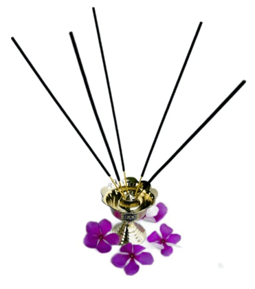 Mii Art Brass Incense Stick Holder Stand | Holder | Burner with Ash Catcher Agarbatti | Batti Stand | Plate | Dhup | Dhoop Best for Puja with 5 Holes(Size-6 cm) Pack of 1pcs.