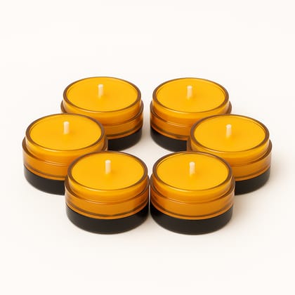 Premium Vetiver Tealight Candles – Pack of 6 (5 gm each)