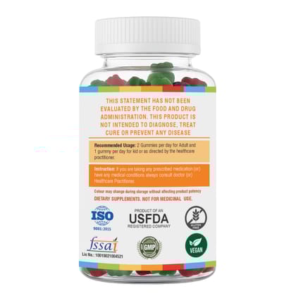 HealthBest Kids Vitamin C & Zinc Orange Gummies  - 30 Gummies Increase Growth Stamina & Energy Antioxidants