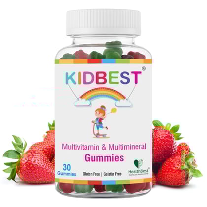 HealthBest Kids Multivitamin & Multimineral Gummies - 30 Gummies (Strawberry Flavour)