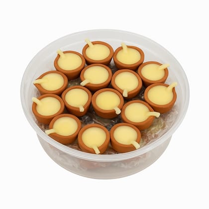 Pure Ghee Diya – 35 Pieces | Ready-to-Use Clay Lamps for Pooja & Aarti
