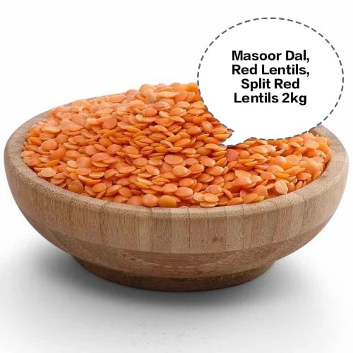 Masoor Dal, Red Lentils, Split Red Lentils, Dhuli Masoor Dal, Malka Masoor 2kg