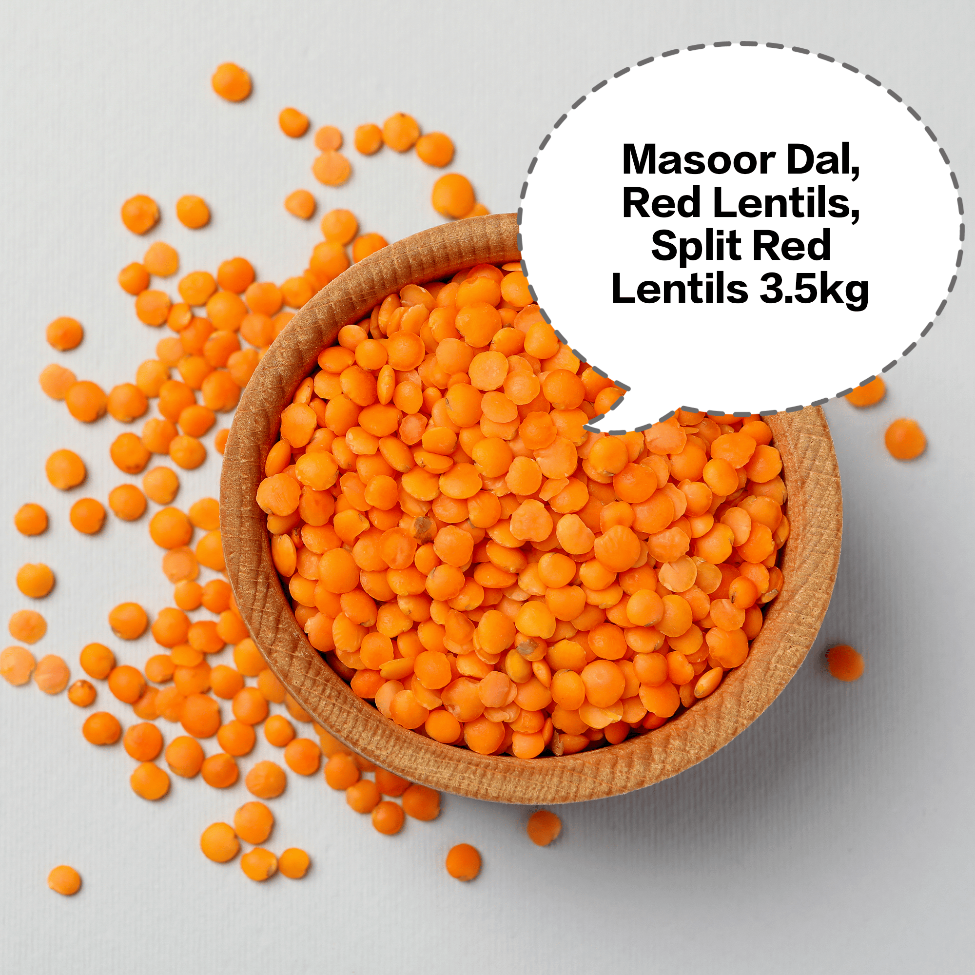 Masoor Dal, Red Lentils, Split Red Lentils, Dhuli Masoor Dal, Malka Masoor 3.5kg