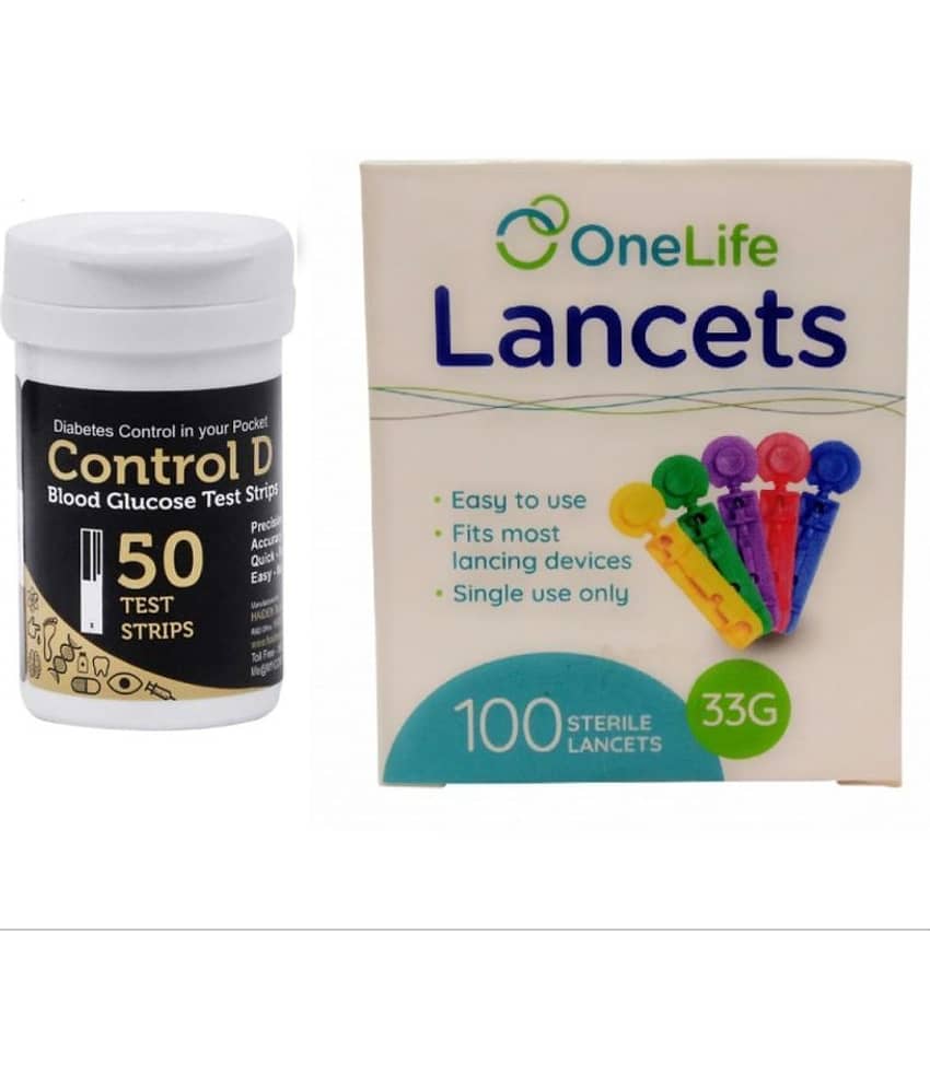 Control D 50 Strips Without Box With 100 Lancets